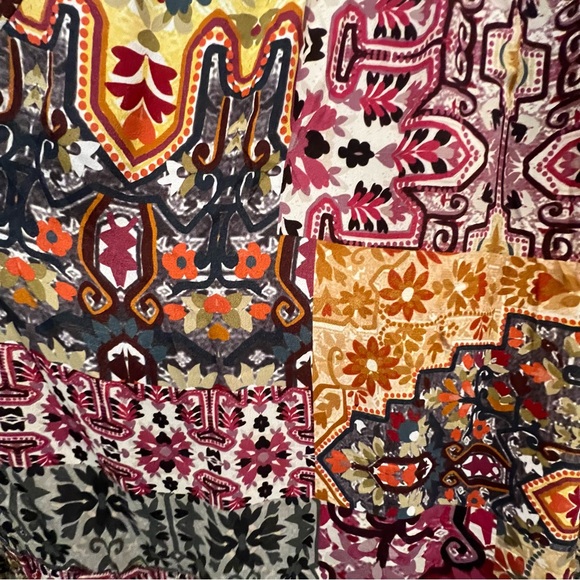 Anthropologie Kachel Multicolor Ambrosia Peasant Blouse Top Silk Blend Size 4 - Picture 7 of 10